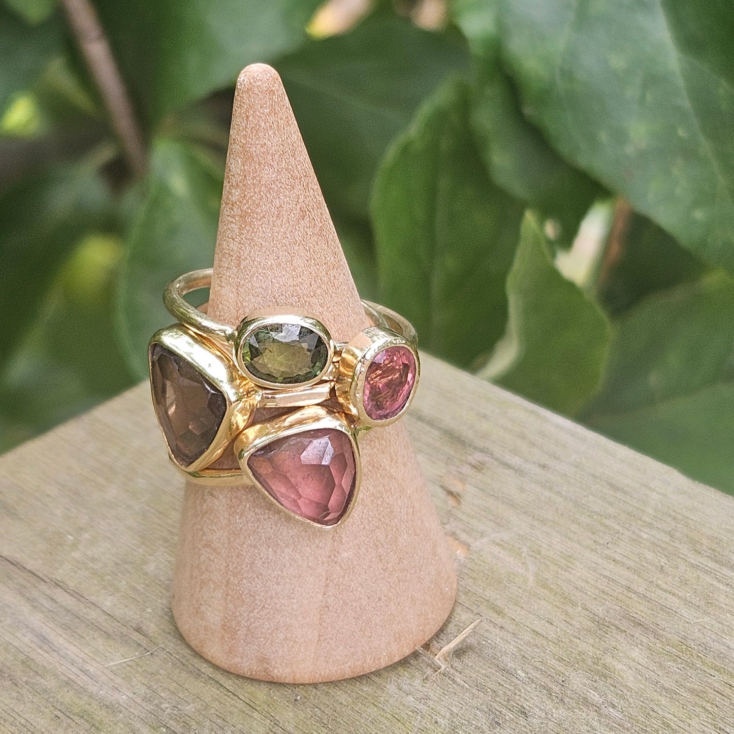 Pink tourmaline ring