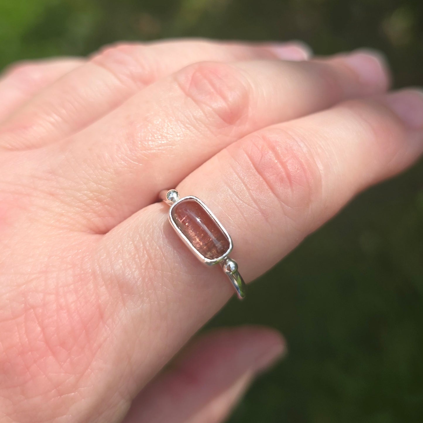 Sterling silver tourmaline ring