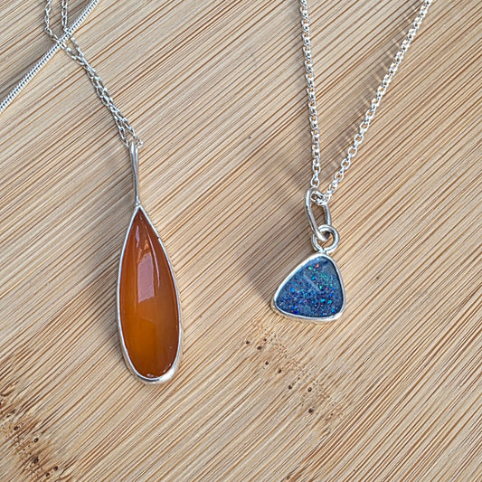 Australian opal doublet pendant