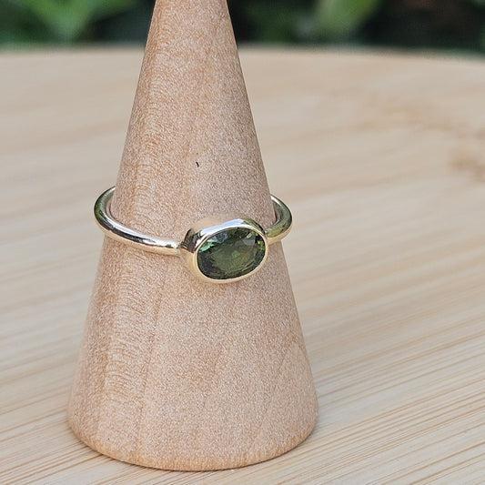 Green tourmaline ring