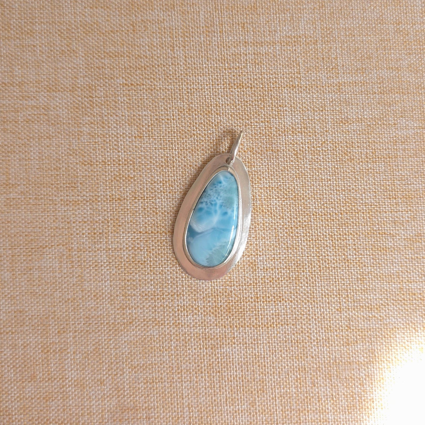 Larimar pendant in sterling silver