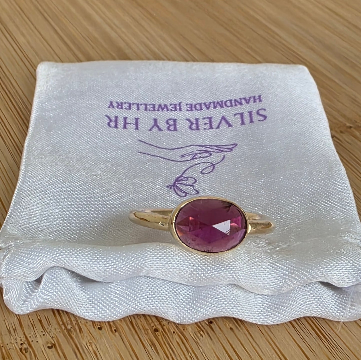 Rhodolite garnet ring