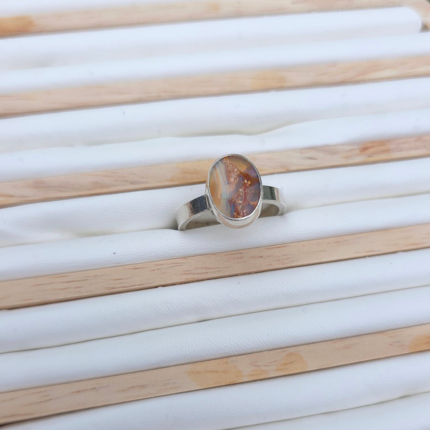 Australian Pipe Opal ring