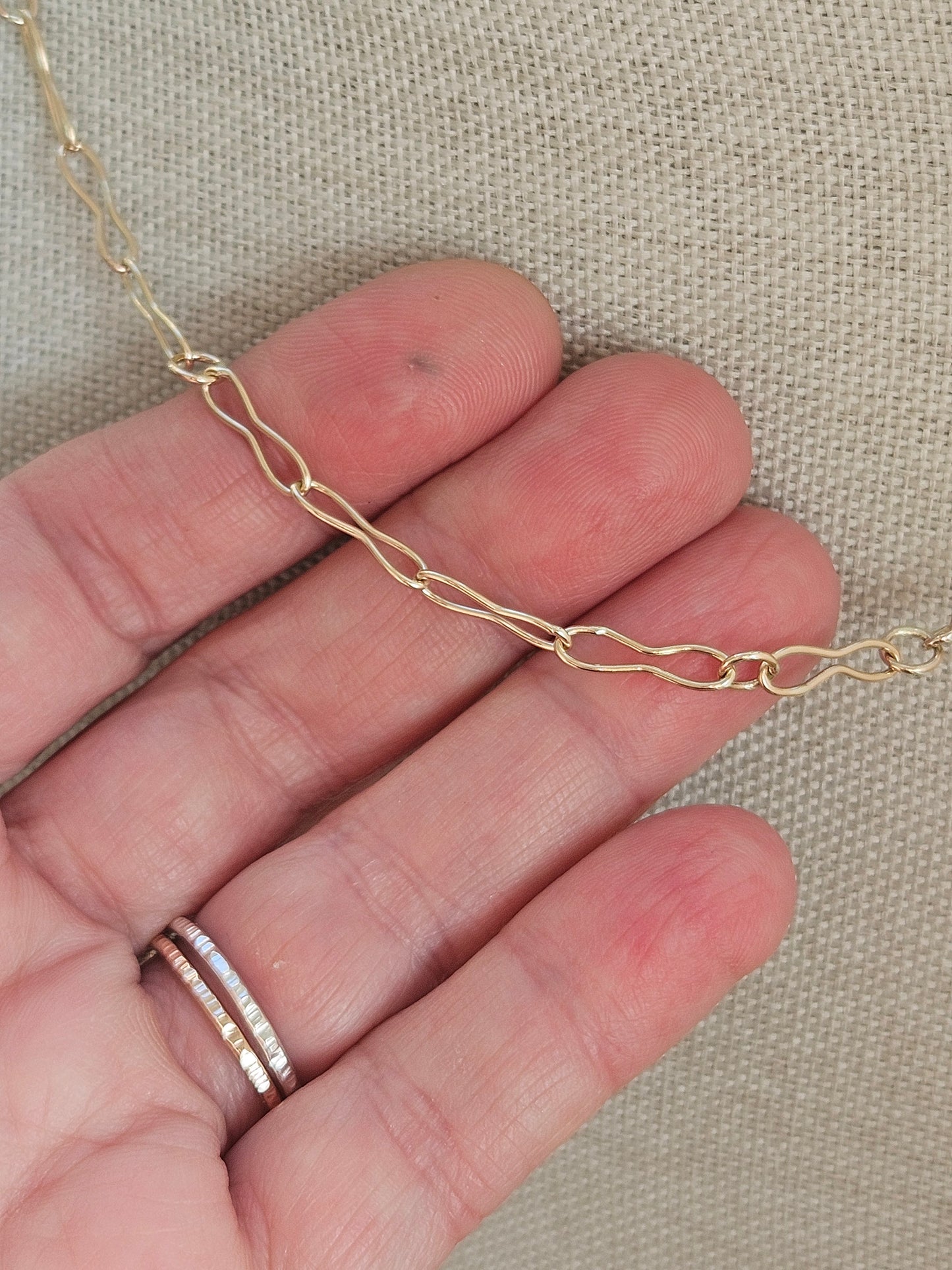 9ct gold handmade chain