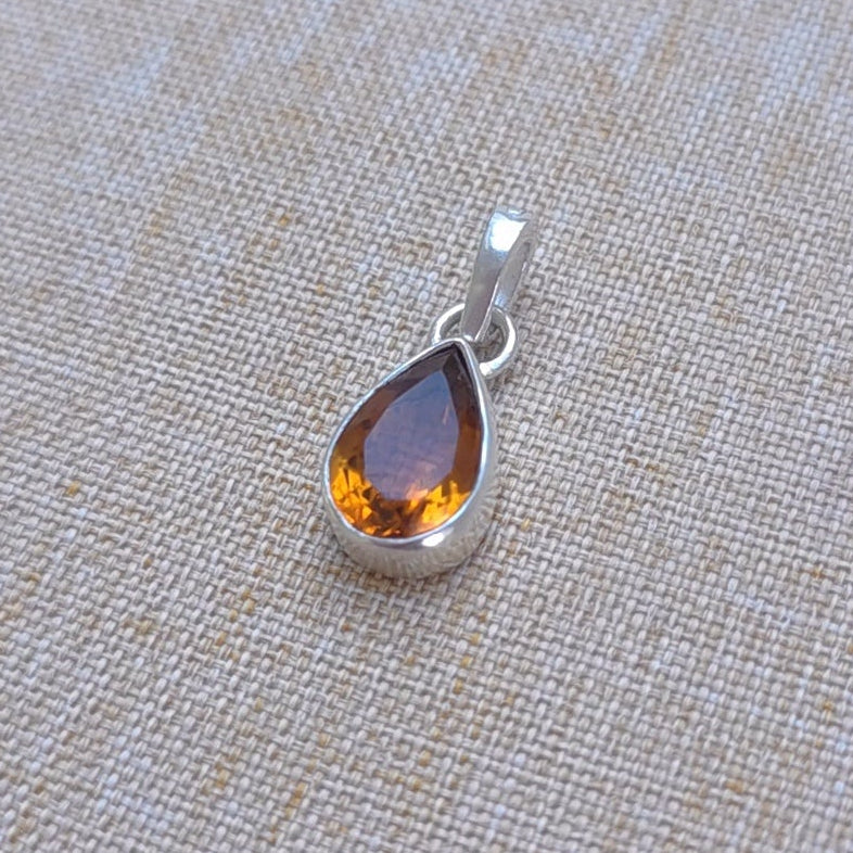 Citrine pendant in sterling silver