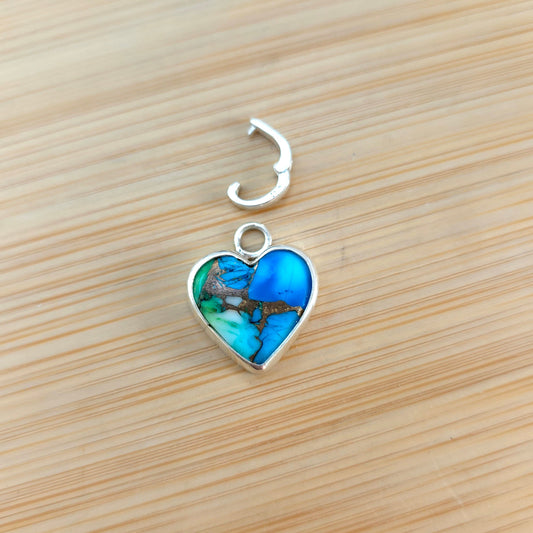 Mohave Turquoise heart pendant