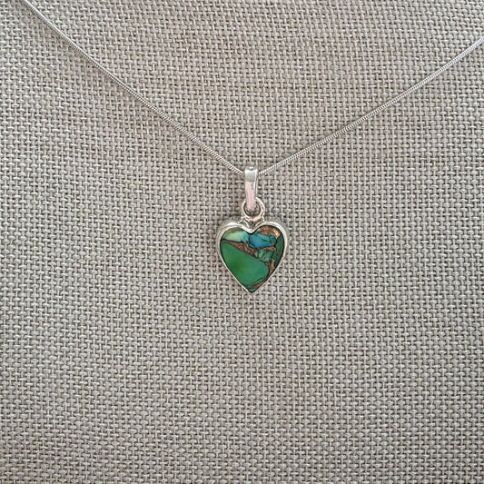 Mohave Turquoise sterling silver pendant